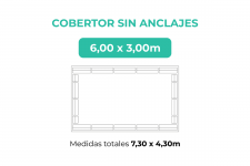 Cobertura sem fixação 6x3