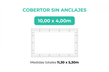 Cobertura sem fixação 10x4