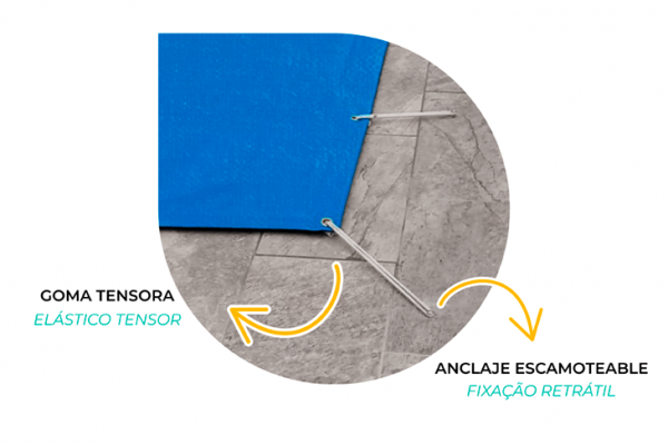 Esquema cobertura para piscinas Ligero