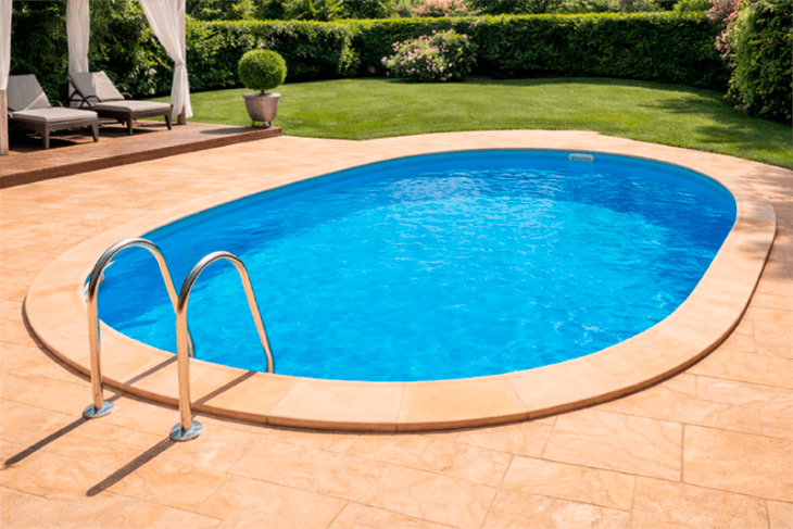 liner piscina ovalada