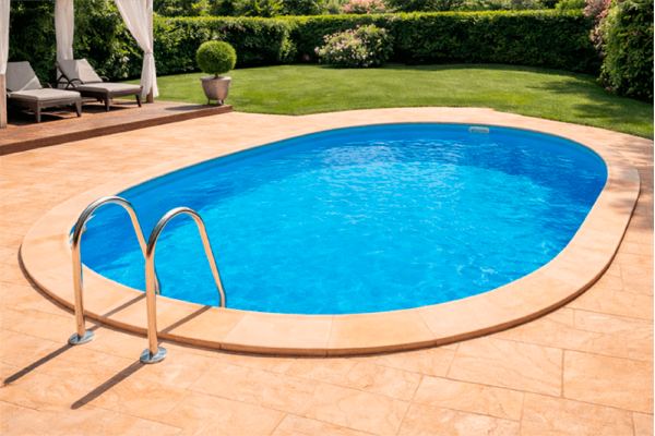 liner piscina ovalada
