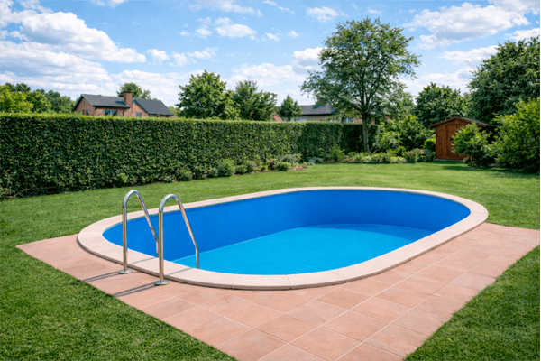 liner piscina ovalada