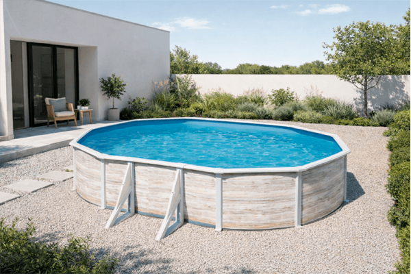 liner piscina ovalada