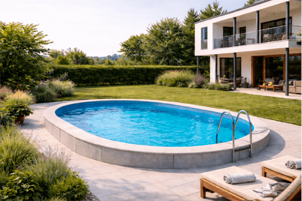 liner piscina ovalada