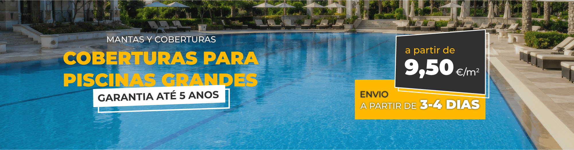 Cobertura piscinas grandes