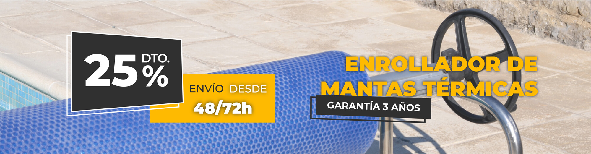 Enrollador de manta termica